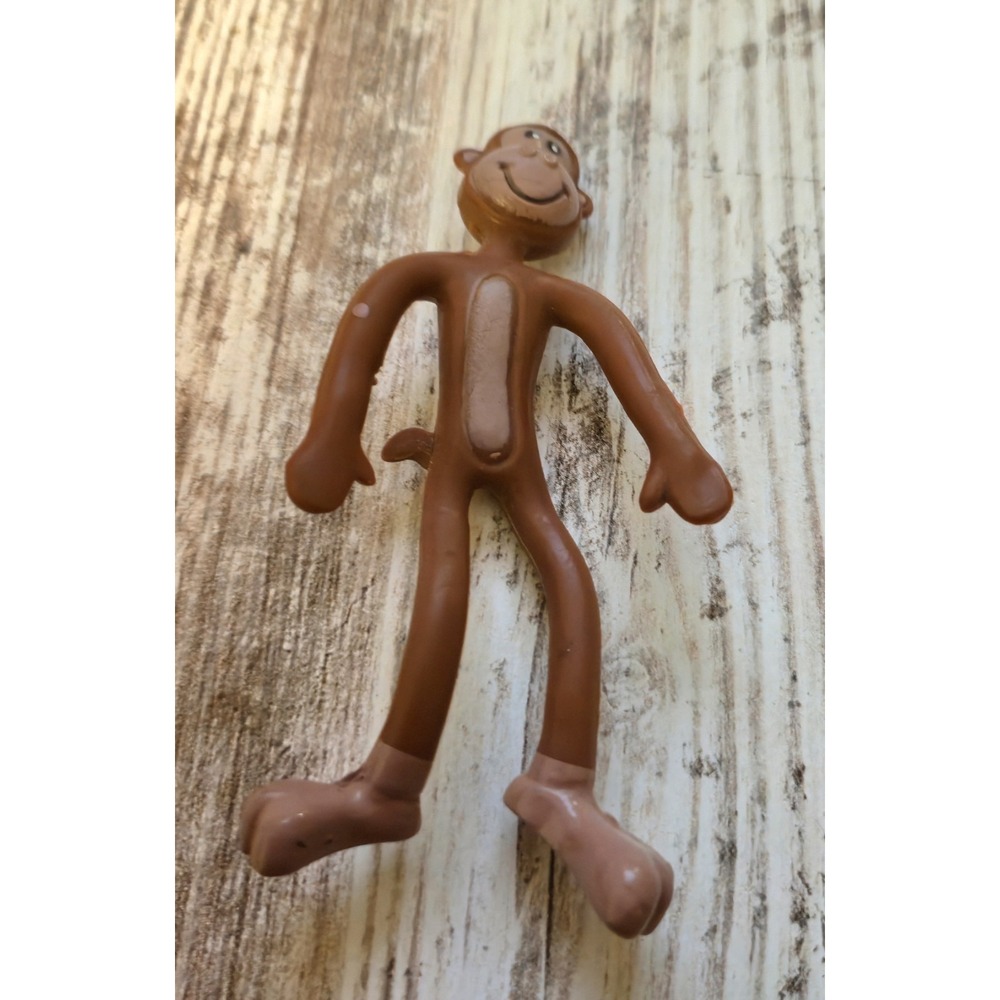 Vintage Rinco 2006 Bendable Monkey Figurine Toy Fidget Sensory Zoo Figure 4"